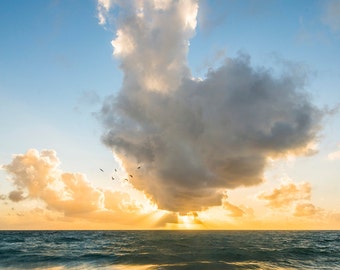 CLOUDY SEASCAPE PRINT