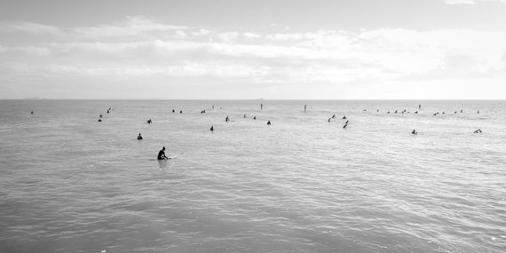 Black And White Prints, Surfing Prints, Seascape Print, Monochrome Prints, Dorset Print, Photographic Print, Sea And Sky Print