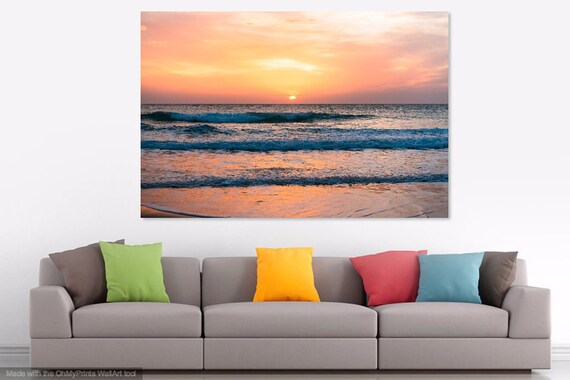 SUNSET EL PALMAR. Seascape print, Sunset print, Spanish Picture, Photographic print, C Type Print