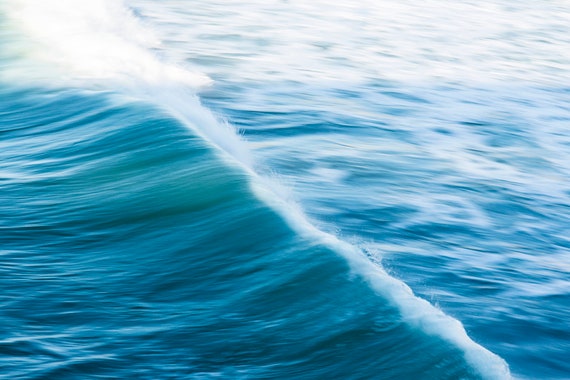 Blue Sea, 'INTO THE BLUE', Seascape, Coastal Art, Waves, Blue Ocean, Large Print, Sea Print