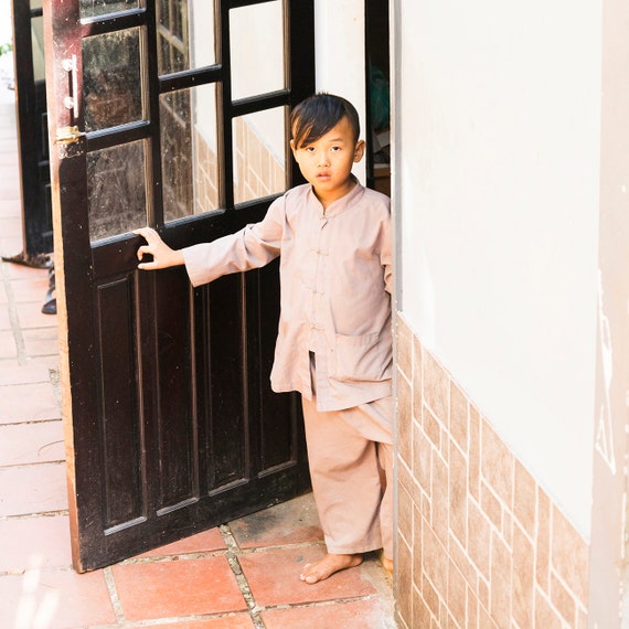 BOY MONK. Vietnam Picture, Boy Portrait, Travel Photography, Street Photography, Limited Edition, Photographic Print