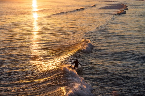 GOLDEN LIGHT SURF Print