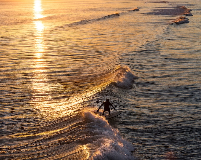 GOLDEN LIGHT SURF Print