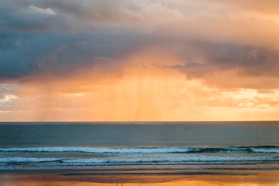 Rain Storm at Sunrise,seascape print,sea,ocean print,travel photography,limited edition print