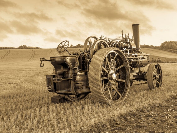 SEPIA STEAM ENGINE Print