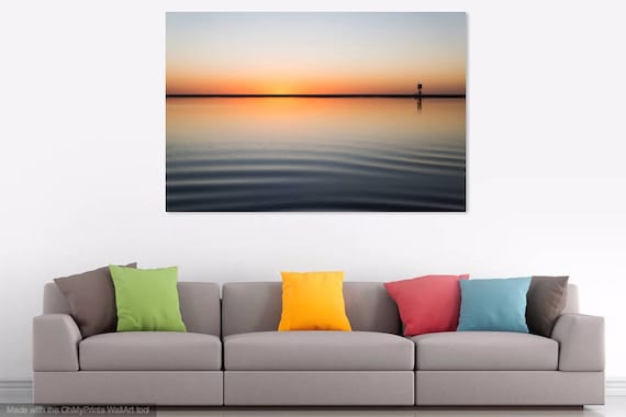 SUNRISE AND RIPPLES. Seascape Print, Sunrise over Water, Fuerteventura, Travel Photography, Limited Edition Print