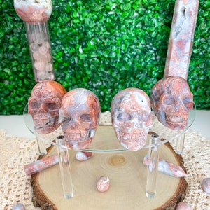 Pink Agate Skulls| Cotton Candy Agate Skull| Druzy Pink Petal Agate Skull | Mexican Cotton Candy Agate hello Skull