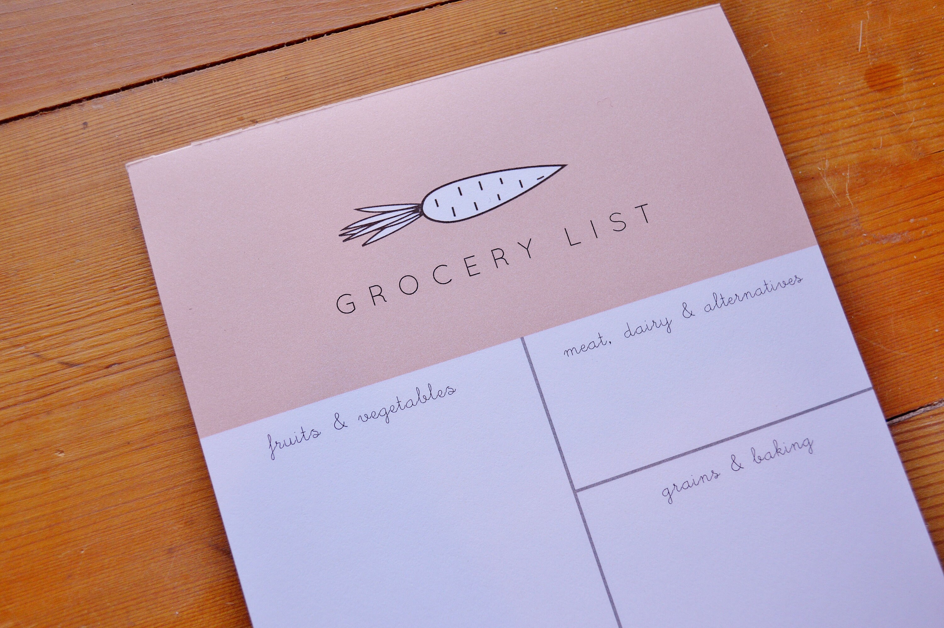 Grocery List Notepad Grocery List Pad Shopping List Meal Etsy