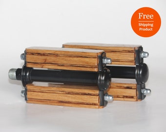 FREE SHIPPING|Wooden Bicycle Pedals|Wood Pedals|Bike Pedals|Fixie|Oak Wood|Classic|Pedals|Vintage Bike|Bicycle|Design|Gift|Handmade