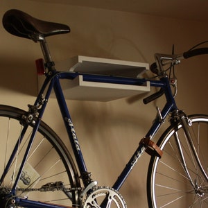 Bike Wall Mount/Bike Rack/Bike Hanger/White/Bicycle Storage/Floating Shelf/Bike Holder/Bike Mount/Bike Stand/Fahrrad Regal
