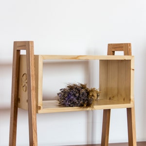 Wooden Night Stand Wooden Shoe Rack Wooden Shelf Wooden Stool Book Shelf image 5