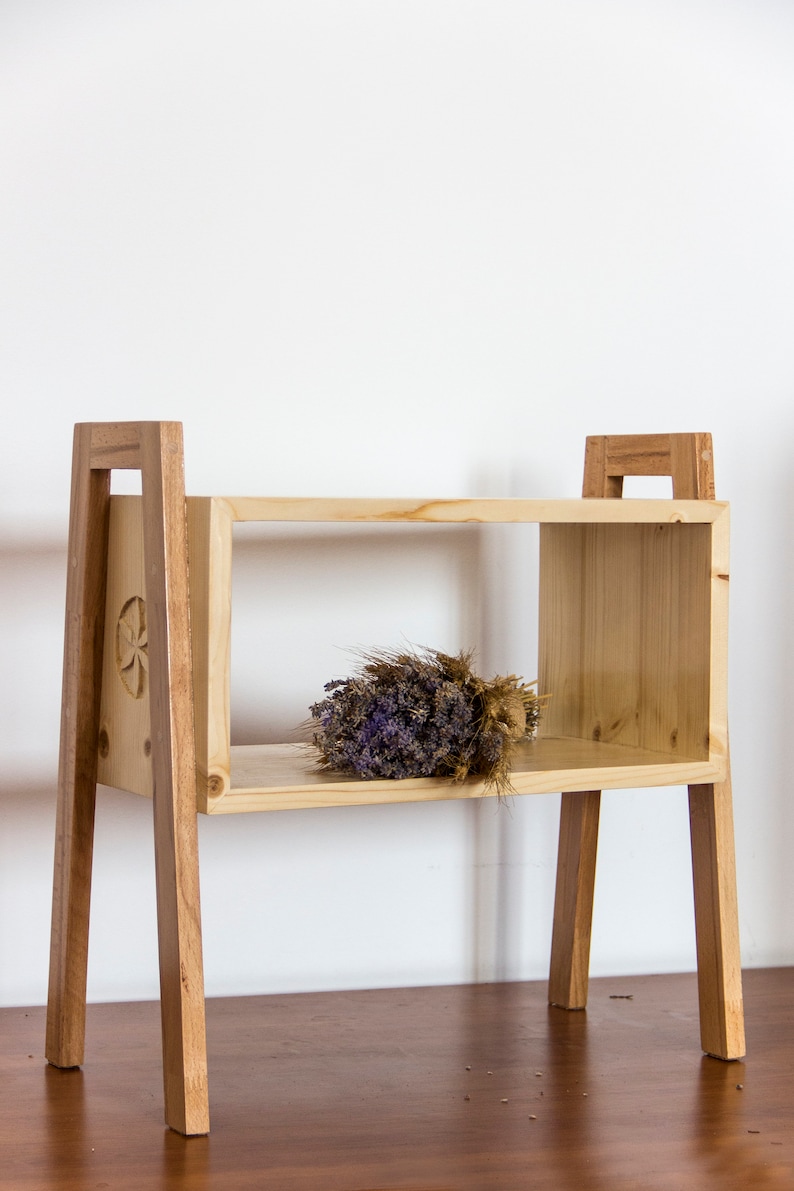 Wooden Night Stand Wooden Shoe Rack Wooden Shelf Wooden Stool Book Shelf image 5