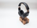 Headphone Stand - Minimalist Oakwood Headset Holder | Handmade Headphones Stand | Wood and Brass Headphone Desk Organizer product logo