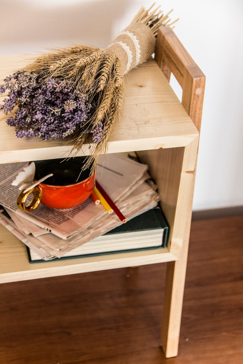 Wooden Night Stand Wooden Shoe Rack Wooden Shelf Wooden Stool Book Shelf image 8