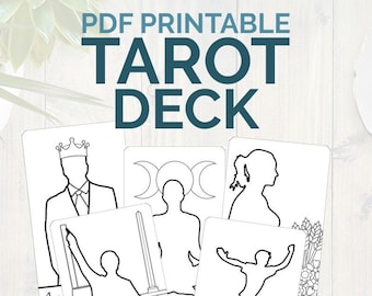 Straightforward tarot Etsy photo regarding Printable Tarot Cards Pdf identify Easy tarot Etsy
