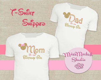 minnie mouse mom of the birthday girl shirt