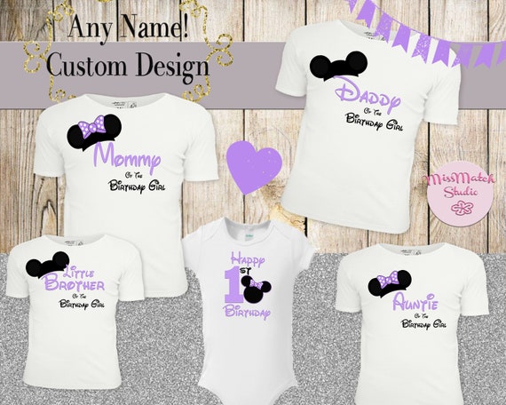 minnie mouse mom and dad shirts