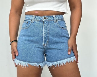 90s High Waist Denim Cut Offs | Größe 11 Taille 80 cm