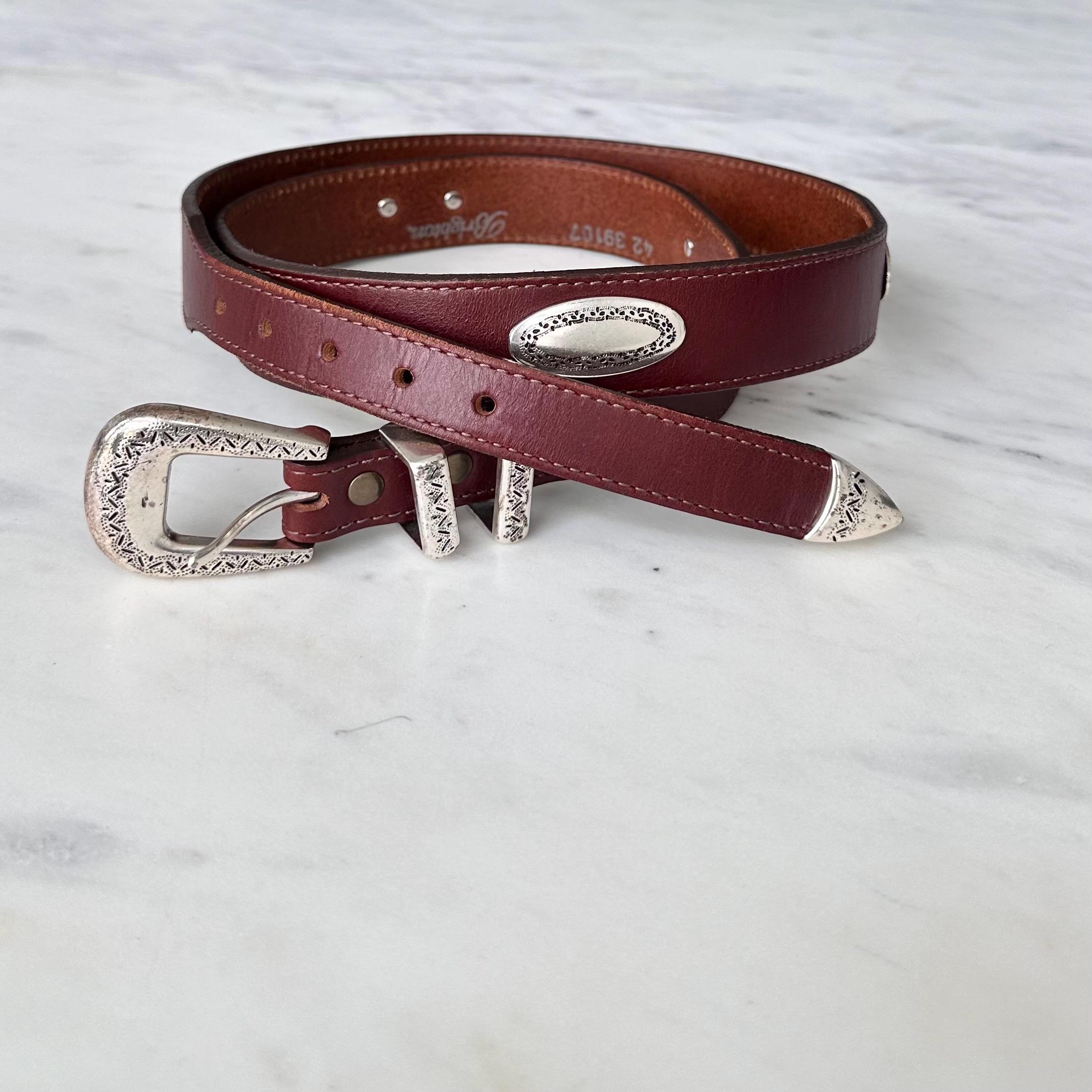 Brighton Southwestern Studded Leather Belt | Large - Etsy display picture 3
