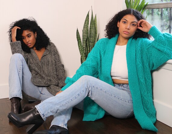 80s 90s Oversized Cardigan | Vintage Chunky Cardig