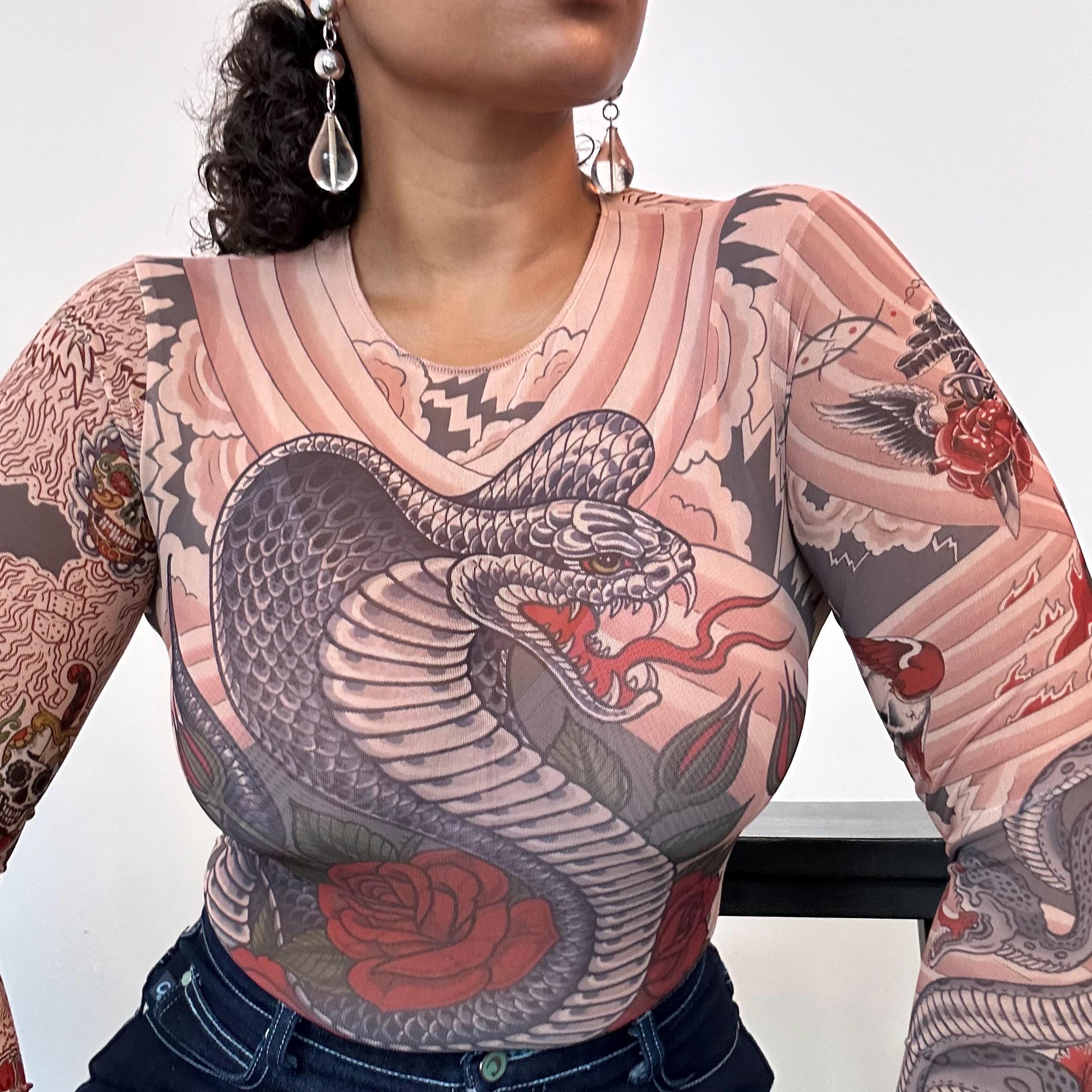 新品　UND ASSORT COLOR TATTOO SHEER TOP By Anthropologie Short-Sleeve Sheer Lace Top | Anthropologie
