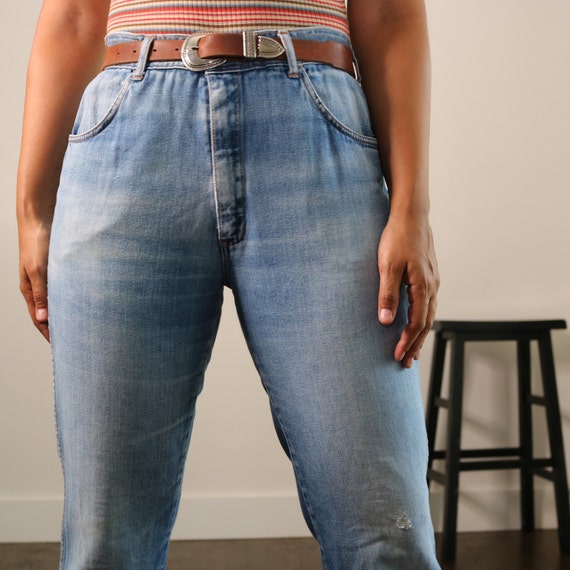 90s Does 70s High Waist Jeans | Vintage Light Was… - image 5