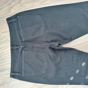 Y2K Black Jeans 100% Cotton Black Denim Flares size 9 Medium image 6
