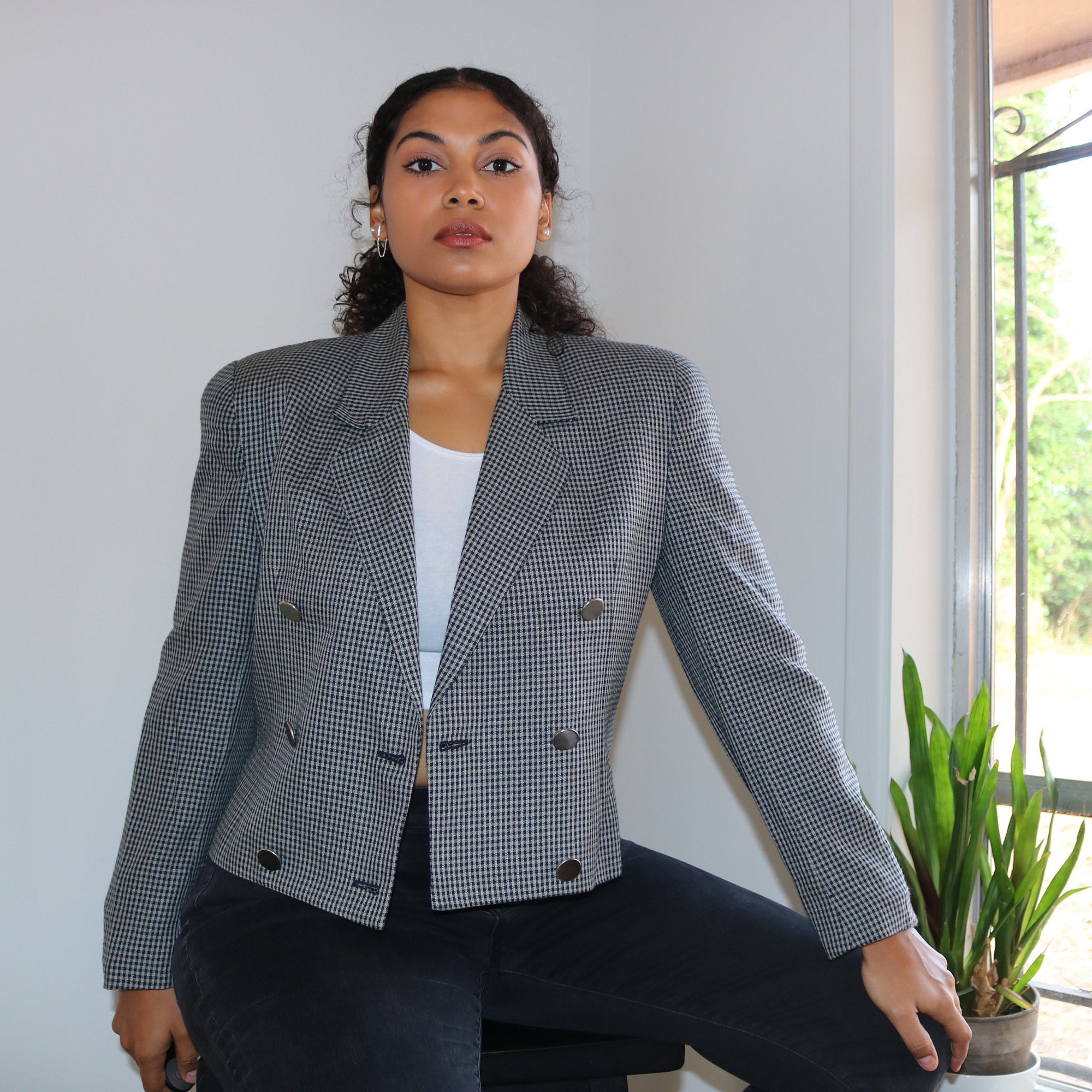 90s MNY Grey Blazer Jacket