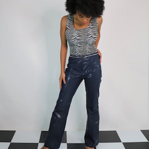 Y2K Snake Print Flares | Medium