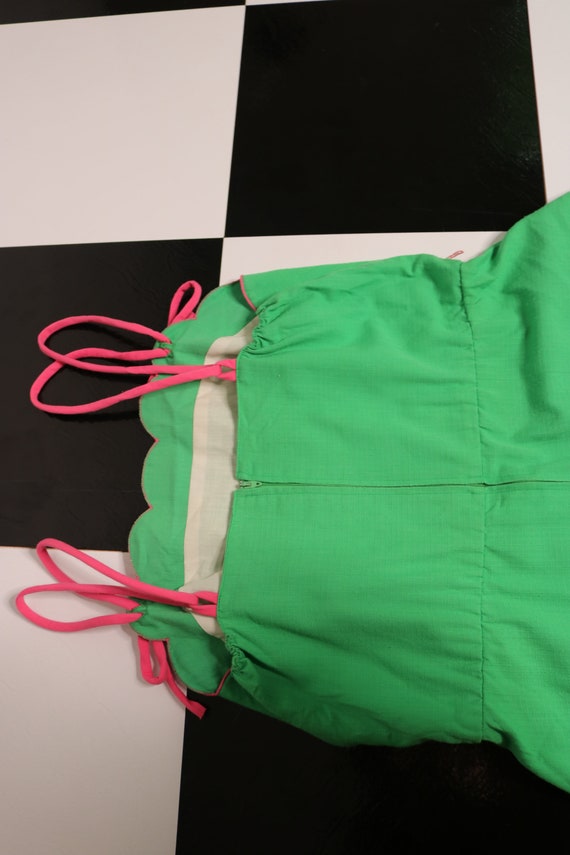 70s Vintage Sun Dress Lanz Pink Green Dress Lanz … - image 10