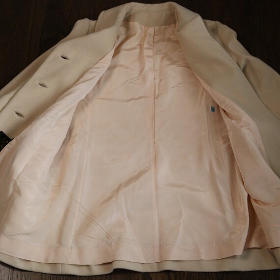 70s Cream Cashmere Coat | Vintage Double Breast C… - image 5