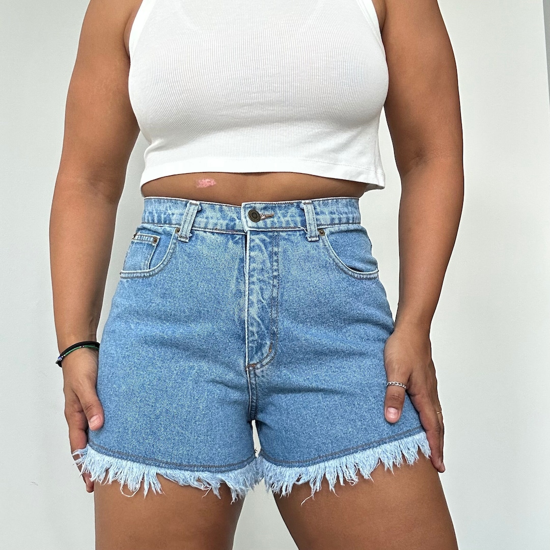 90s High Waist Denim Cut Offs | Size 11 Waist 29