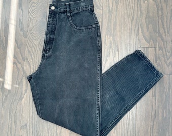 90s Mom Jeans | Vintage Bill Blass High Waist Jeans | 90s Black Denim Jeans | Size 12 Large