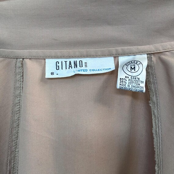 90s Gitano Khaki Button Up Bomber Windbreaker Jac… - image 7