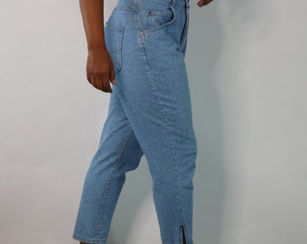 80er Jahre Mom Jeans | Hohe Taille Mom Jeans | Lee Mom Jeans |  Ultra hohe Taille Mom Jeans | Reißverschluss Knöchel Jeans | Mom Jeans in leichter Waschung | Steinwaschung