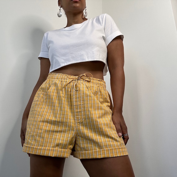 Plaid drawstring shorts new arrivals