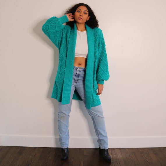 80s 90s Oversized Cardigan | Vintage Chunky Cardig