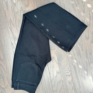 Y2K Black Jeans 100% Cotton Black Denim Flares size 9 Medium image 4