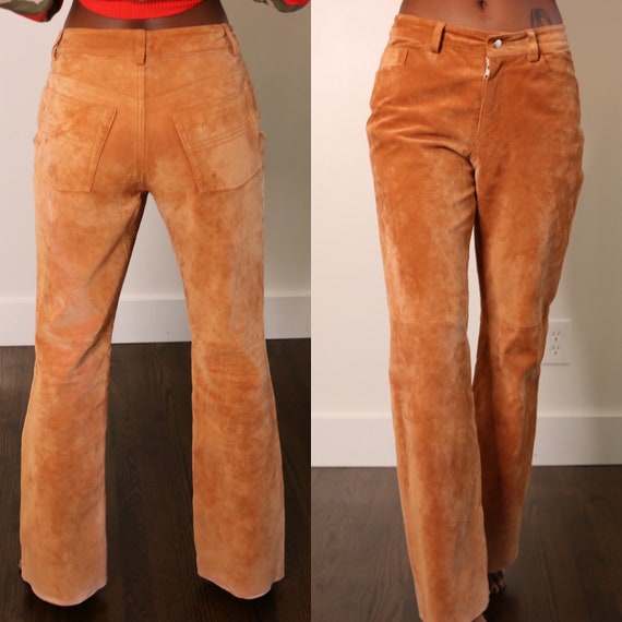 90s Leather Pants | Express Suede Leather Pants |