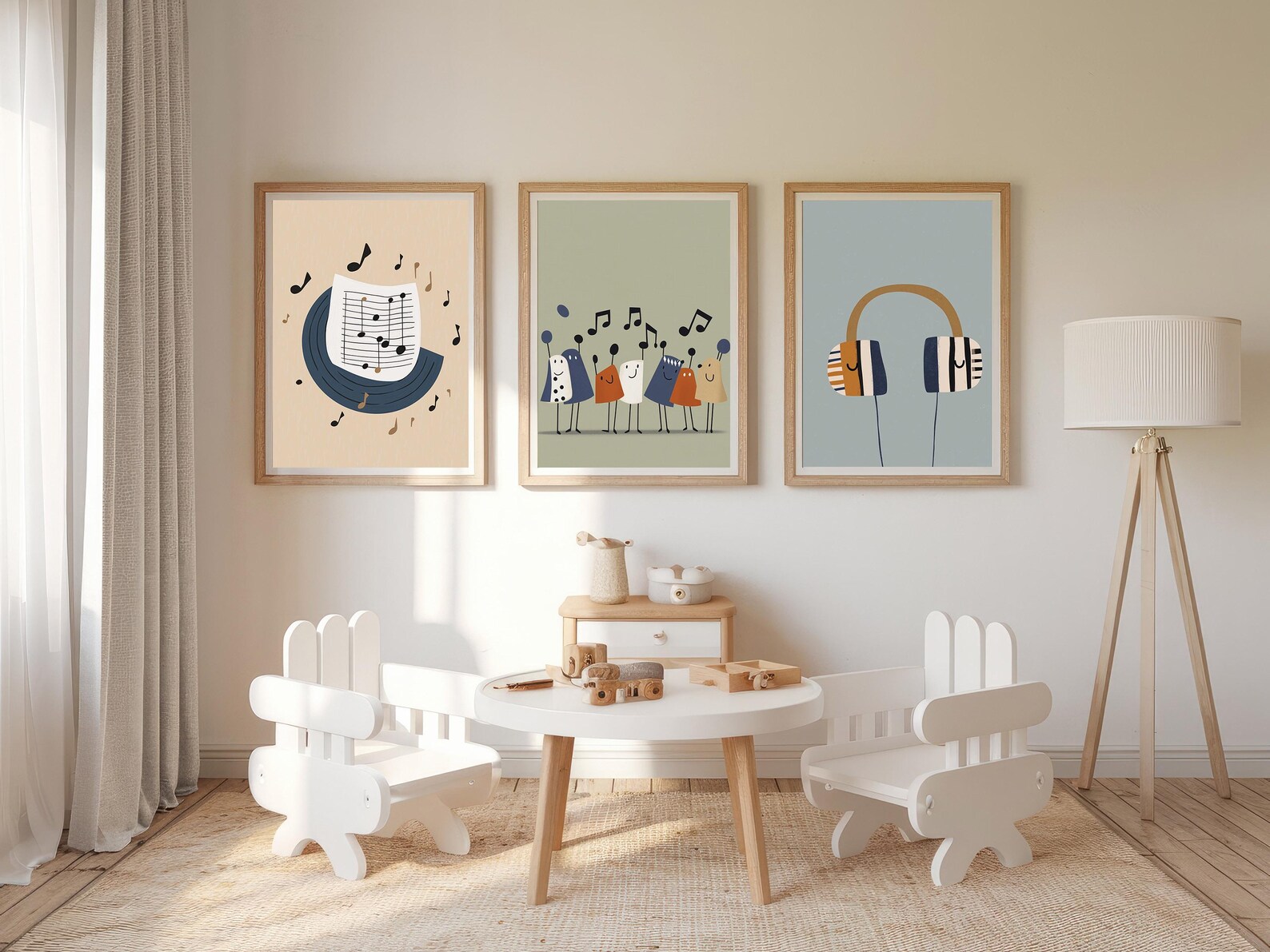Colorful Musical Nursery Wall Art Set of 35 Prints | Digital Download ...