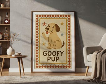 Funny Dog Art Print: Humorous Pet Illustration (Digital Download)