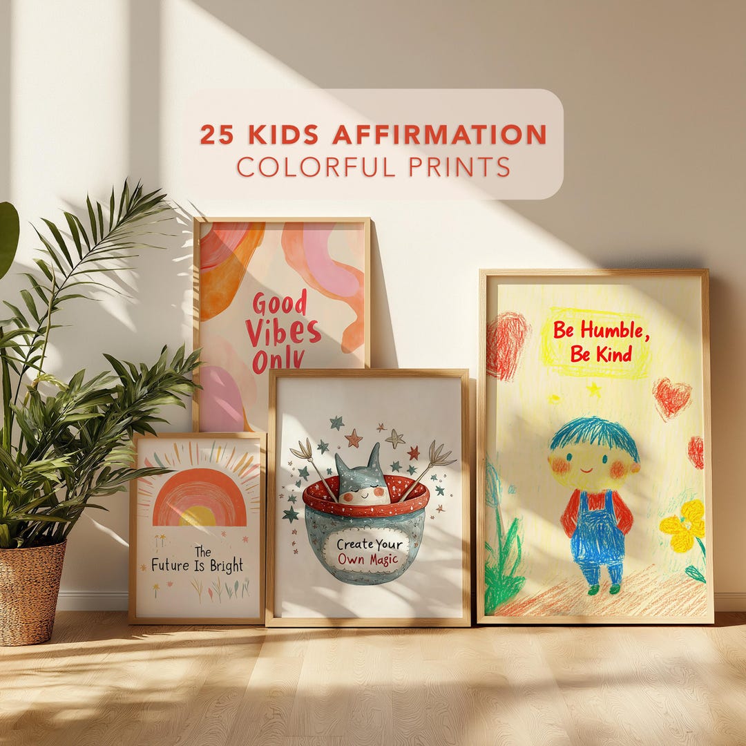 Positive Affirmation Printable Wall Art for Nursery Decor | Digital ...