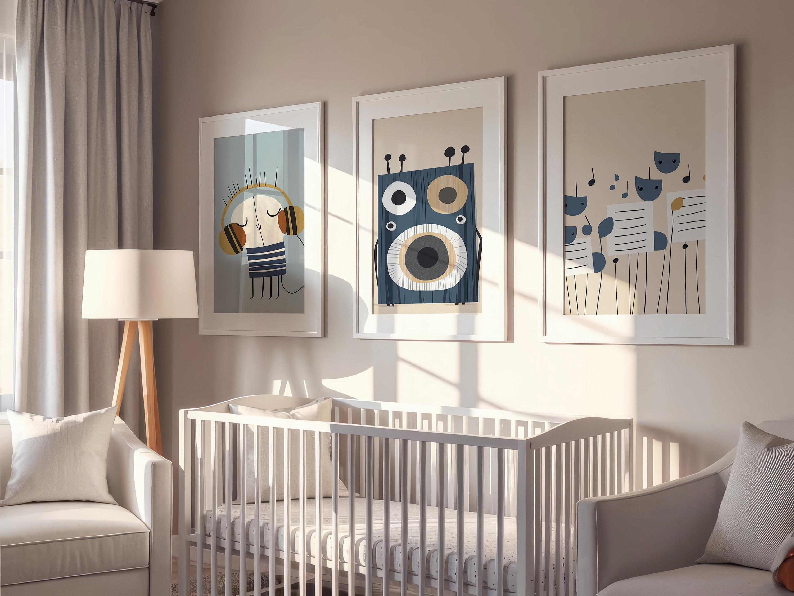 Colorful Musical Nursery Wall Art Set of 35 Prints | Digital Download ...