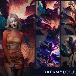 Floral Digital Backdrops, Maternity Backdrop Overlays, Studio Backdrop Overlays, Fine Art Textures, Photoshop Overlays, Portrait Background