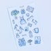 Shades of Blue planner stickers, planner girl stickers, Childrens stickers, scrapbooking, journalling, planner stickers