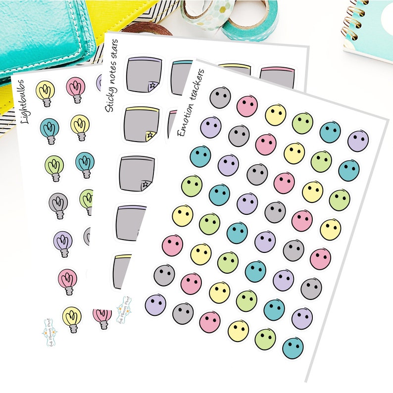 Mood Tracker Hand Drawn Planner Stickers Doodle Etsy