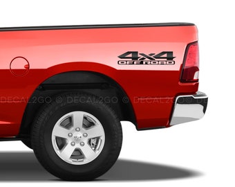 2x DODGE RAM 4x4 OFF ROAD 1500 2500 Dakota Truck Decal Set Vinyl Stickers