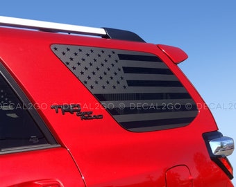 2 Pack American Flag Decal SetToyota 4Runner Window5th Generation PRECUT