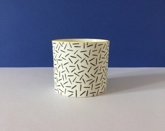 Vaso in porcellana pario illustrato - grande - trattino
