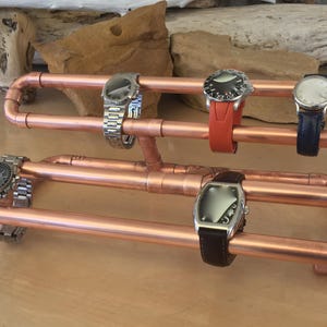 Wrist Watch Stand | Wrist Watch Holder | Copper Watch Display | Two-Level Stand | Minimal Stand |Accessories | Gift for Men | Gift for Women